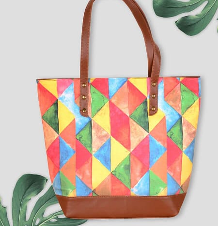 Beautiful Geometric Printed Tote Bag