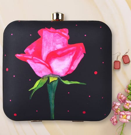 Stunning Rose Printed Clutch - IL54pc